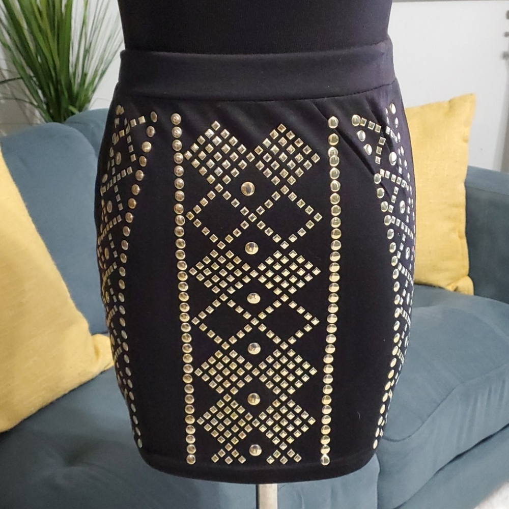 Studded Mini Skirt